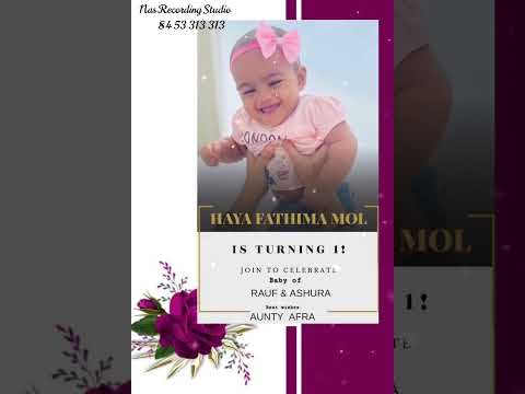 BIRTHDAY NEW SONG 💙 HAYA FATHIMA MOL 🦋 NAS RECORDING STUDIO KASARAGOD #KERALA #MAPILA SONG