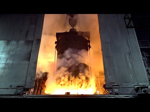 How to Manufacture I-beams by Melting Huge Amount of Scrap metal. Amazing Large-Scale Steel Factory