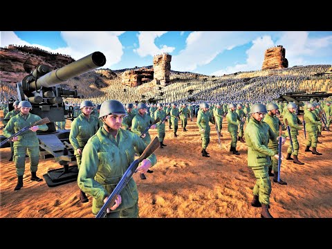 HUMAN ARMY In Canyon Vs 6,000,000 ZOMBIES, BEASTS & DEMONS - Ultimate Epic Battle Simulator 2