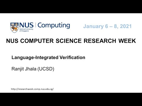 Language-Integrated Verification by Ranjit Jhala
