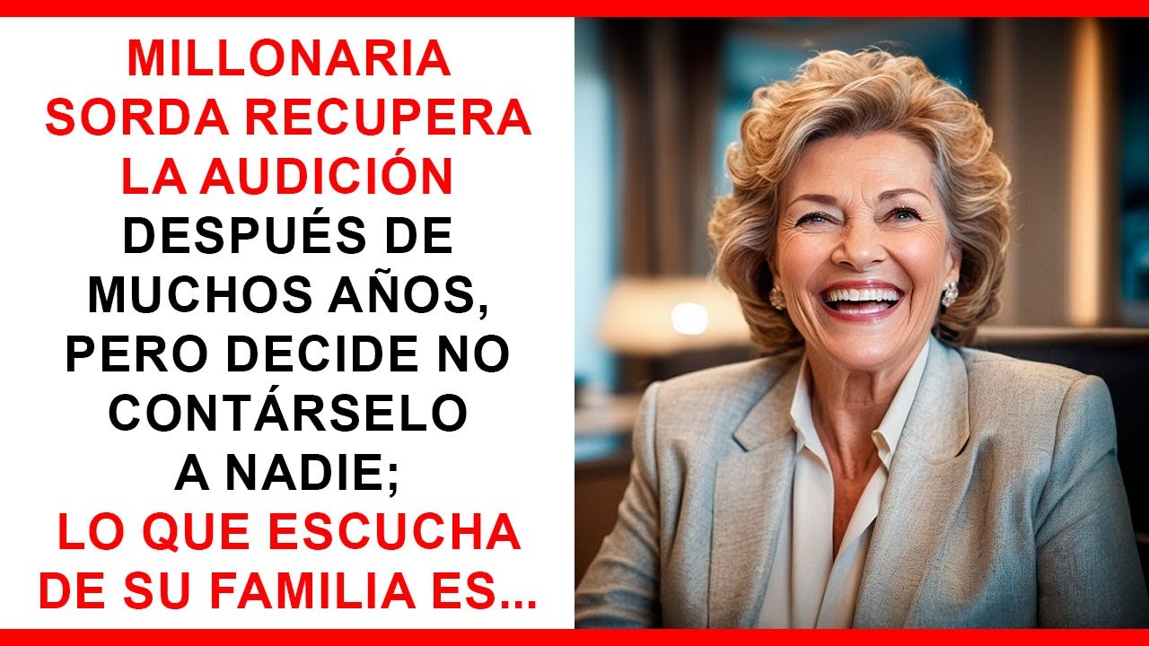 Millonaria vuelve a oír después de años y decide no contárselo a nadie.