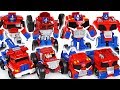 Witches and dinosaurs invaded! Transformers Rescue Bots Optimus Prime 4 brothers! Go! - DuDuPopTOY