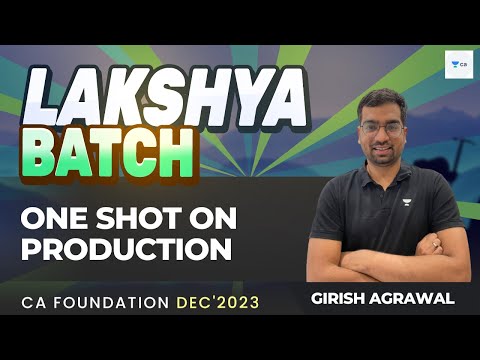 One Shot | Production | CA Foundation December 2023 | Girish Agrawal