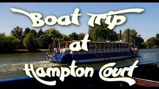 preview picture of video 'Hampton Court Palace to Kingston - Boat Trip on thames river - UK'