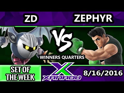 S@X 163 - ZD (Meta Knight) Vs. Zephyr (Cloud, Little Mac) Winners Quarters - Smash Wii U - Smash 4
