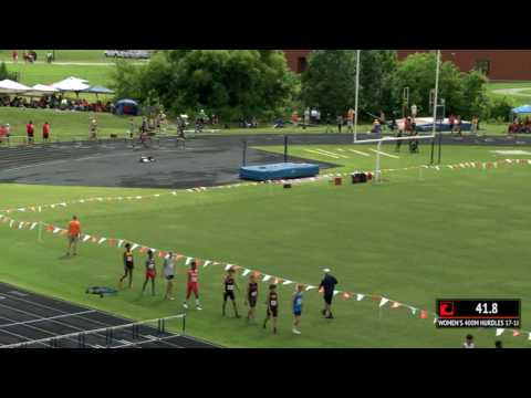 Girls 400 Hurdles Finals Section 2   Age 17 18 AAU Region 6