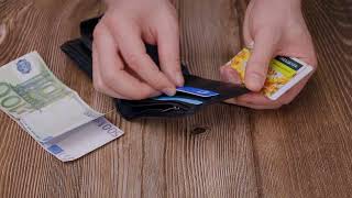 Горизонтальний гаманець середнього розміру з натуральної шкіри ST Leather 22454 чорний