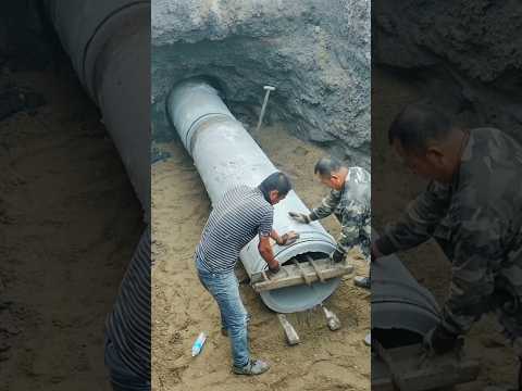 Precast Concrete Pipe Installation and Laying Construction Process