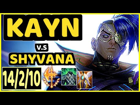ONFLEEK (KAYN) vs SHYVANA - 14/2/10 KDA JUNGLE CHALLENGER GAMEPLAY - KR