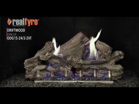 Real Fyre Driftwood Log Set with OGD15 Burner