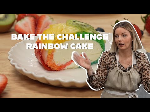 Rainbow Cake | How to Make a Rainbow Cake on Bake the Challenge with Damaris Phillips & Carla Hall
