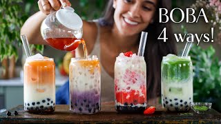 Easy homemade BUBBLE TEA (must-try BOBA)!🧋