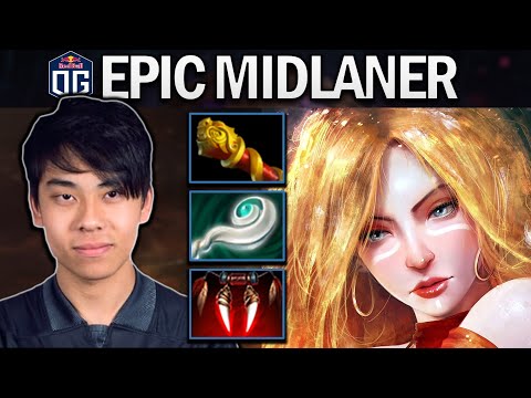 OG.ANA IS ALSO AN EPIC MIDLANER WITH LINA - DOTA 2 7.24 GAMEPLAY