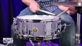 Video thumbnail for Gretsch 14x5 USA Custom Chrome Over Brass Snare Drum (G4160) by Memphis Drum Shop