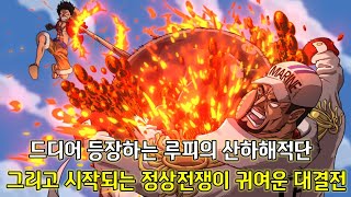 [원피스분석]드디어 등장하는 루피의 산하해적단 그리고 시작되는 정상전쟁이 귀여운 대결전