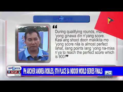 PH archer Andrea Robles, 9th place sa Indoor World Series finals