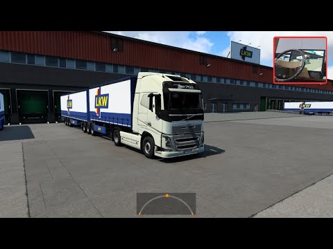 Volvo FH16 750 Gameplay | Euro Truck Simulator 2 | ETS2 | Cardboard steering gameplay