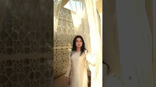 Beige Embellished Charmeuse Silk Sharara - Video 1
