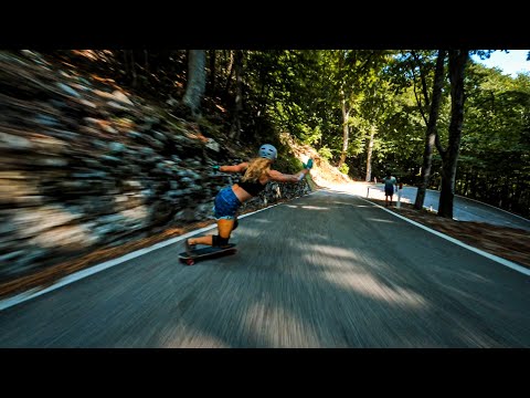 Lisa Peters - Stand up downhill skateboarding Raw Run