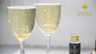 Adding Edible gold leaf to Champagne: Instructional