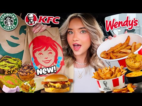 Eating NEW FAST FOOD MENU ITEMS For 24 HOURS!!