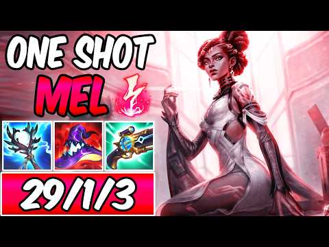 S+ BROKEN ONE-SHOT MEL ELECTROCUTE (29 KILLS, 61900 DAMAGE) | New Build & Runes | League of Legends