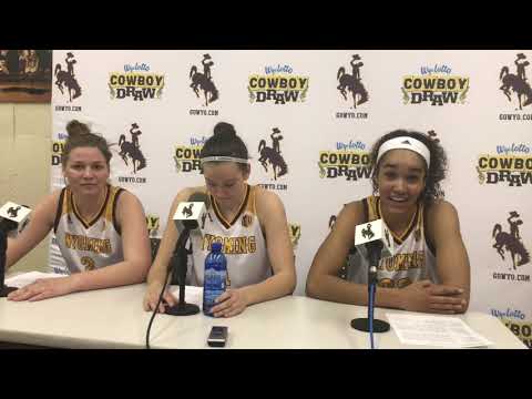 Wyoming women's basketball players -- Pepperdine postgame Video