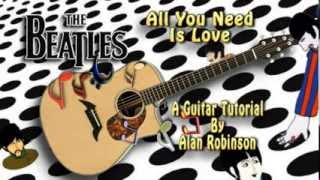 All You Need Is Love - The Beatles - Acoustic Guitar Lesson (easy-ish)