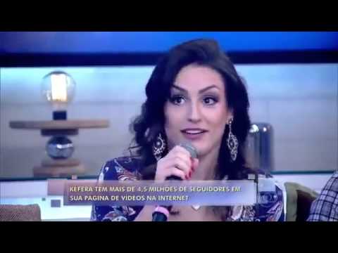 Kéfera Buchmann no encontro com Fátima Bernardes