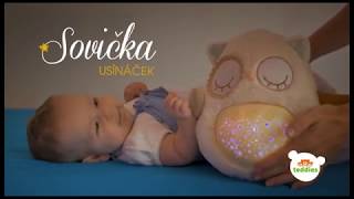 Teddies Sovička Usínáček plyš 25 cm na baterie se světlem Usínáček se světlem a zvukem sovička