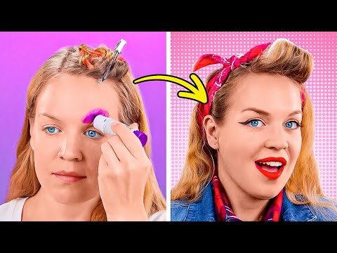 Time-Travel Beauty💄 Recreating Iconic Makeup Looks from 1920s to 2000s
