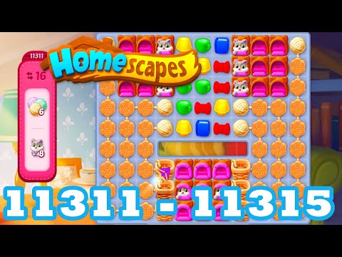 Homescapes Level 11311 - 11315 HD 3 - match puzzle Gameplay | android | IOS | 11312 | 11313 | 11314