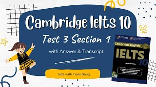 IELTS 10 Test 3 Section 1 | Listening🎧