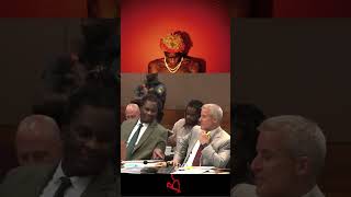 Young Thug reacts when heard his song &quot;Half Time&quot; during the trial #YoungThug #Rap