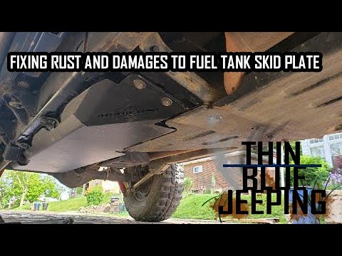 Rubicon Express fuel tank skid / removing fuel tank from Jeep JK / rust repair with POR15