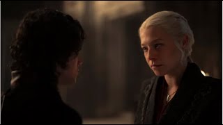 Jace angry on Rhaenyra for putting his legitimacy to question Confronts about Harwin Strong #hotd