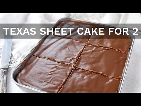 How to Make Texas Sheet Cake for Two (Small Size Chocolate Sheet Cake)