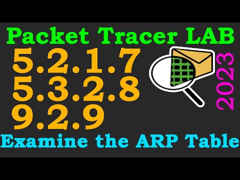 Cisco Packet Tracer LAB 5.2.1.7 | 5.3.2.8 | 9.2.9 - Examine the ARP Table | 2023