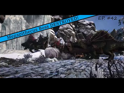Megapithecus VS. SPINOSAURUS ARMY! - ARK: The Island [#42]