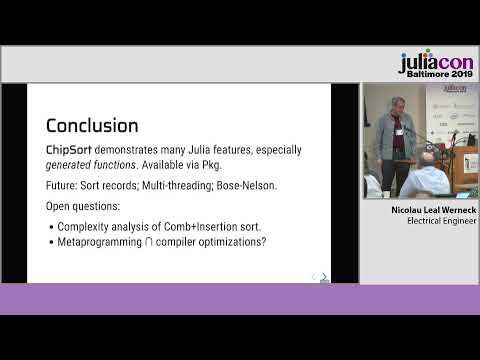 SIMD and Cache-Aware Sorting with ChipSort.jl | Nicolau Leal Werneck | JuliaCon 2019