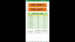 Set Date and Time SHORTCUTS In Excel