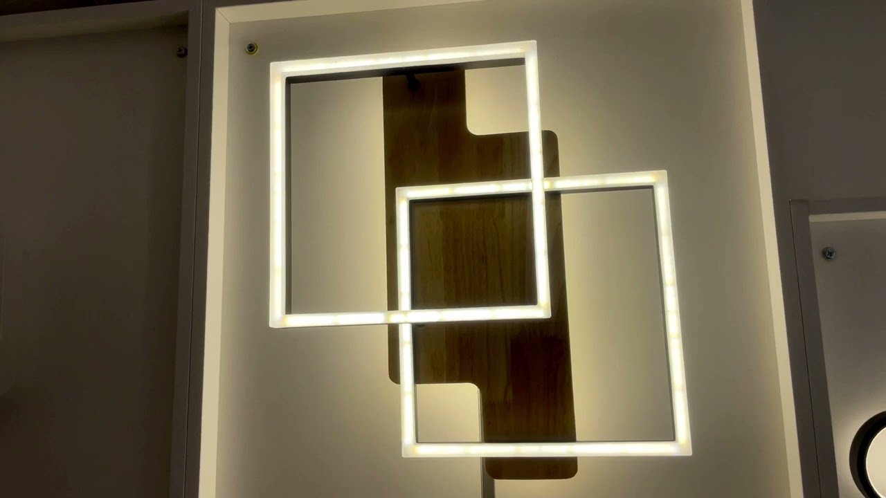 Світлодіодна LED люстра WOODY 85W-2S-APP-500x430x135-BLACK/WOOD-220-IP20 Esllse