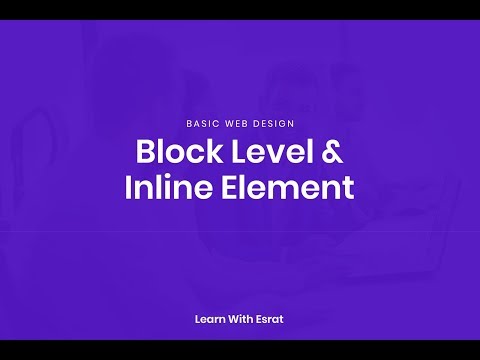 Basic Web Design Block level and Inline Element Video