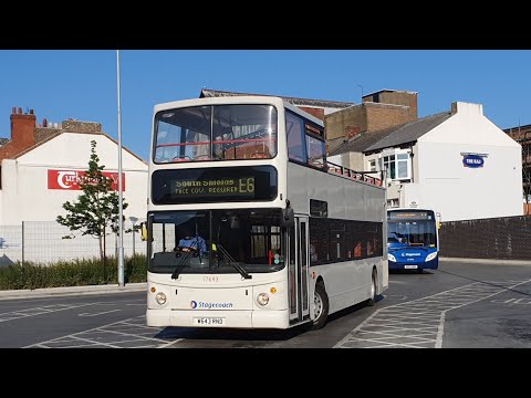 FIRST DAY BACK: Route E2 | W643RND/17643 - Stagecoach North East: Dennis Trident/ALX400