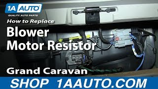 preview picture of video 'How To Install Diagnose AC Heater Fan Speed Resistor 2001-03 Grand Caravan Town and Country Voyager'