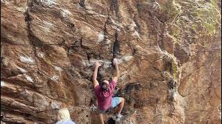 Video thumbnail of Ducks in A Row, V9. Mount Sanitas