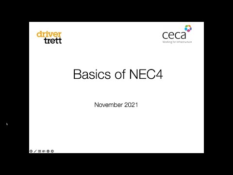 Basics of NEC4 - Nov 2021 CECA & Driver Trett Contractual Webinar