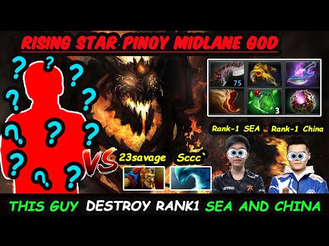 Pinoy 10K MMR Rising Star in DPC2021 Destroy SEA Rank1 23savage China Rank1 Sccc Dota 2 pro Gameplay