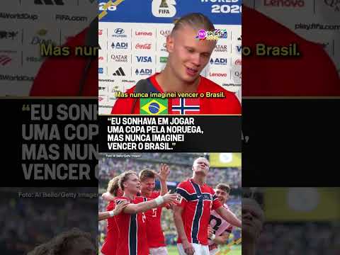 HAALAND AINDA NÃO ACREDITOU QUE VENCEU O BRASIL NA COPA! #shorts