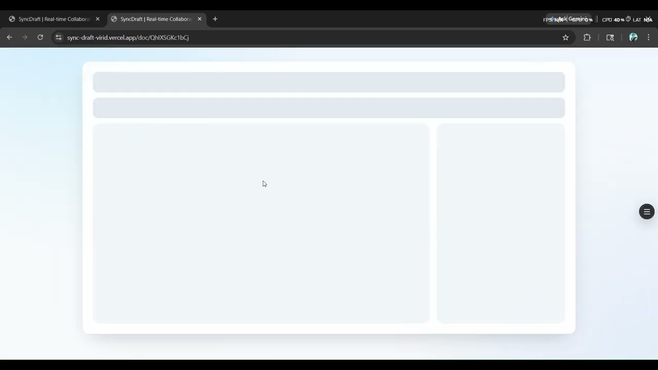 Real-Time Collaborative Text Editor | SyncDraft Project Demo (React + Node.js)